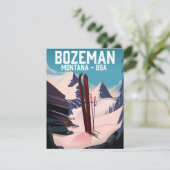 Bozeman Montana Skiposter Karte (Stehend Vorderseite)