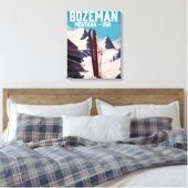 Bozeman Montana Skiposter Leinwanddruck (Insitu (Schlafzimmer))