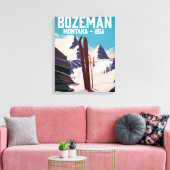 Bozeman Montana Skiposter Leinwanddruck (Insitu (Wohnzimmer))
