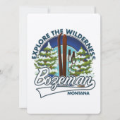 Bozeman Montana Skiposter-Logo (Vorderseite)