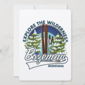 Bozeman Montana Skiposter-Logo (Rückseite)