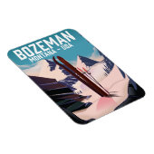 Bozeman Montana Skiposter Magnet (Rechte Seite)