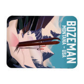 Bozeman Montana Skiposter Magnet (Horizontal)