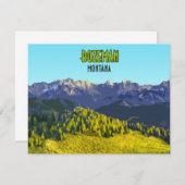 Bozeman Montana Vintage Flachkarte (Vorne/Hinten)