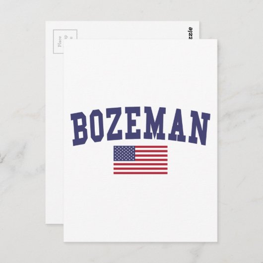 Bozeman-US-Flagge Postkarte (Vorne/Hinten)