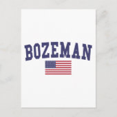Bozeman-US-Flagge Postkarte (Vorderseite)