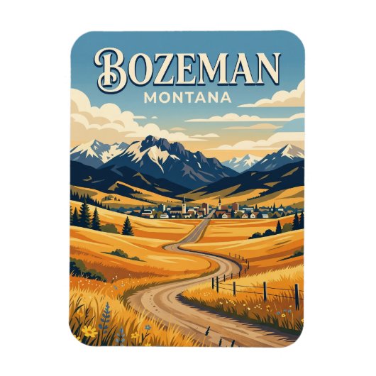 Bozeman USA Magnet (Vertikal)