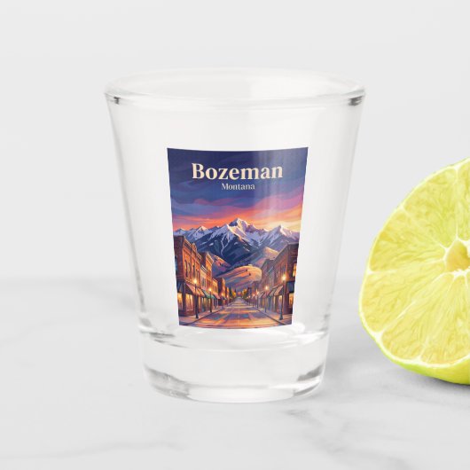 Bozeman USA Schnapsglas (Vorderseite)