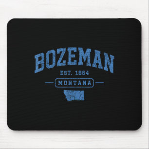 Bozeman Vintage-Sport Montana Retro-Athletik Mousepad