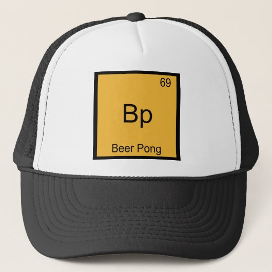 Bp - Beer Pong Funny Chemistry Element Symbol T-Sh Truckerkappe (Vorderseite)