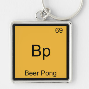 Bp - Beer Pong Lustiges Chemie-Element-Symbol-T-Sh Schlüsselanhänger