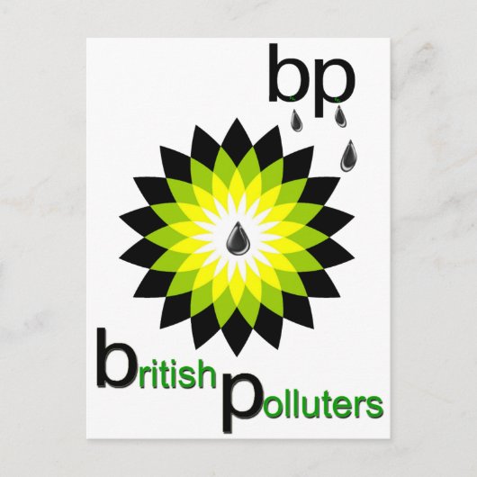 BP: Britische Verschmutzer Postkarte (Vorderseite)
