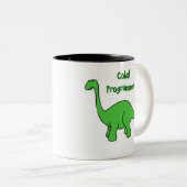 BP, COBOL-Programmierer-Dinosaurier-Tasse Zweifarbige Tasse (VorderseiteRechts)
