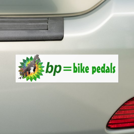 BP = Fahrradblumenblätter Autoaufkleber (Auf Auto)