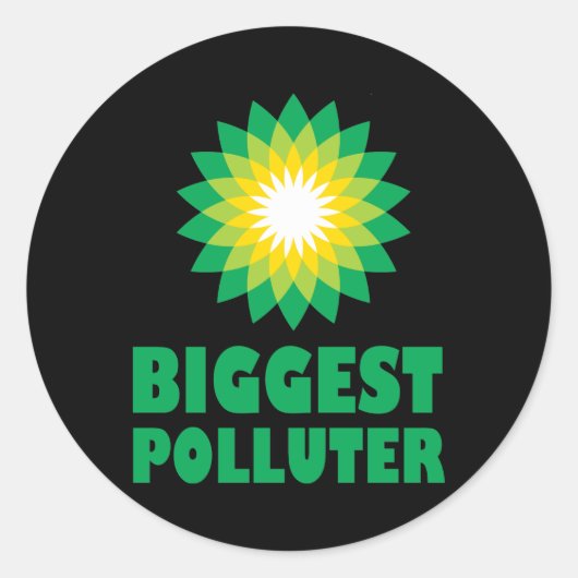 BP größter Verschmutzer Runder Aufkleber (Vorderseite)