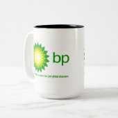 BP: Hersteller der globalen Desaster-Kaffee-Tasse Zweifarbige Tasse (Vorderseite Links)