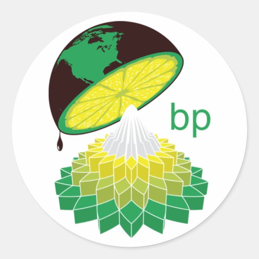 BP Logo Version 1 (Aufkleber) Runder Aufkleber (Vorderseite)