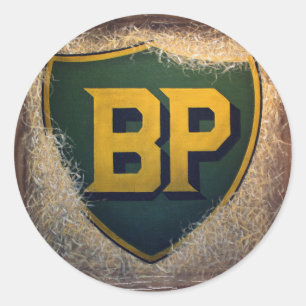 BP RUNDER AUFKLEBER