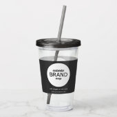 BPA Free Add Business Logo Tumbler Trinkbehälter Acryltrinkbecher (Rückseite)