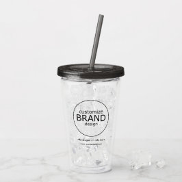 BPA Free Business Logo Branding Tumbler Trinkbehäl Acryltrinkbecher