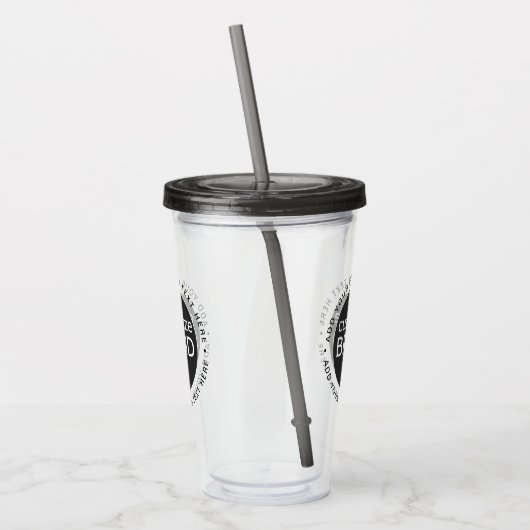BPA Free Custom Logo Tumbler Trinkbehälter Acryltrinkbecher (Links)