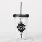 BPA Free Custom Logo Tumbler Trinkbehälter Acryltrinkbecher (Vorderseite)