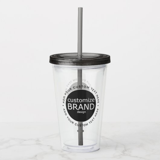 BPA Free Custom Logo Tumbler Trinkbehälter Acryltrinkbecher (Vorderseite)