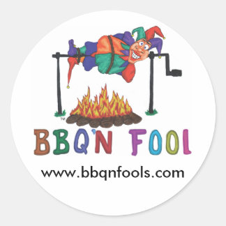 BQNFOOL, www.bbqnfools.com Runder Aufkleber