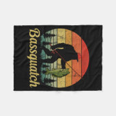Bquatch B Fishing Humor Bigfoot Ufo Sasquatch Fleecedecke (Vorderseite (Horizontal))