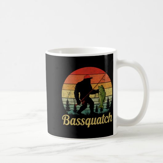 Bquatch B Fishing Humor Bigfoot Ufo Sasquatch Kaffeetasse (Rechts)