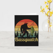 Bquatch B Fishing Humor Bigfoot Ufo Sasquatch Karte (Gelbe Blume)