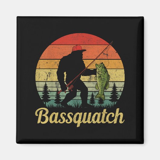Bquatch B Fishing Humor Bigfoot Ufo Sasquatch  Magnet (Vorne)