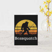 Bquatch Funny B Angeln Sasquatch Bigfoot Vintag Karte (Gelbe Blume)