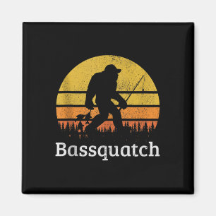 Bquatch Lustig B Angeln Sasquatch Bigfoot Vintage Magnet