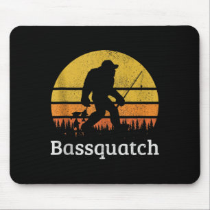 Bquatch Lustig B Angeln Sasquatch Bigfoot Vintage Mousepad