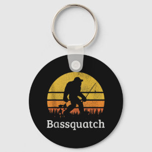 Bquatch Lustig B Angeln Sasquatch Bigfoot Vintage  Schlüsselanhänger
