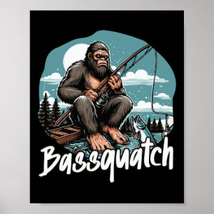 Bquatch! Lustiges Angeln Outdoor Retro Angler Gif Poster
