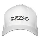 BR385 Weißer StickHat Bestickte Baseballkappe (Vorderseite)