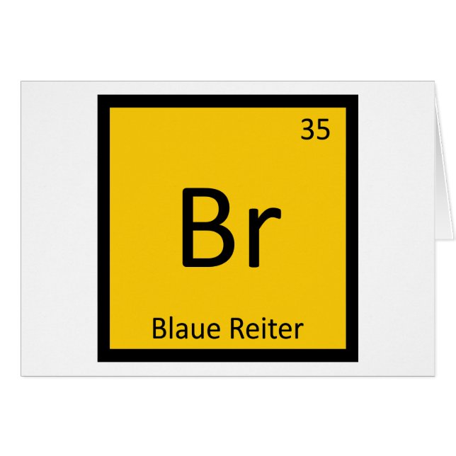 Br - Blaue Reiter Art Chemistry Periodic Table (Vorderseite (Horizontal))