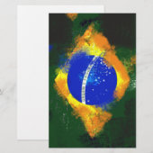 BR Brasilianische Flagge Briefpapier (Vorne/Hinten)