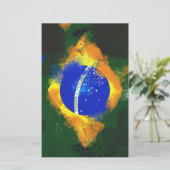 BR Brasilianische Flagge Briefpapier (Stehend Vorderseite)