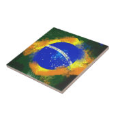 BR Brasilianische Flagge Fliese (Seite)