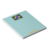 BR Brasilianische Flagge Notizblock (angewinkelt)