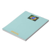 BR Brasilianische Flagge Notizblock (Rotiert)