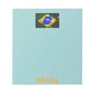 BR Brasilianische Flagge Notizblock