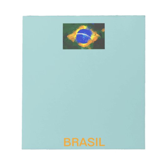 BR Brasilianische Flagge Notizblock (Vorderseite)