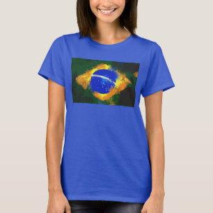 BR Brasilianische Flagge T-Shirt