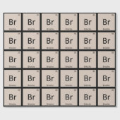 Br - Brioche Pstry Chemistry Periodic Table Geschenkpapier (Flach)