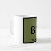 Br - Broccoli Pflanzenchemie Periodische Tabelle Kaffeetasse (Vorderseite Links)