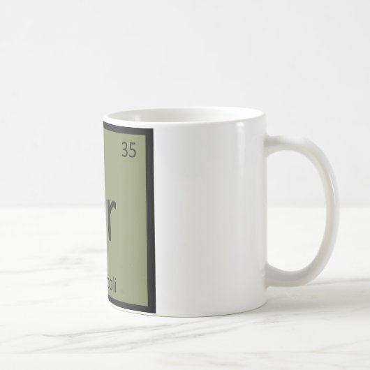 Br - Broccoli Pflanzenchemie Periodische Tabelle Kaffeetasse (Rechts)